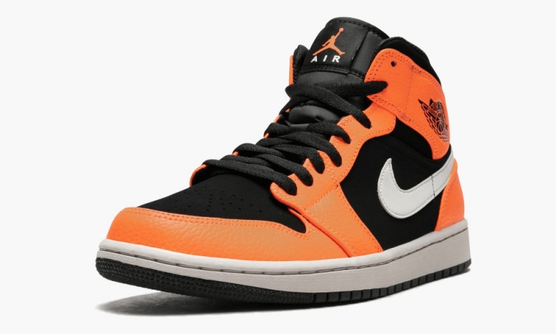 Nike Air Jordan 1 Mid 'Black Cone' Schoenen Heren Oranje Zwart Nederland | 723419-IDC