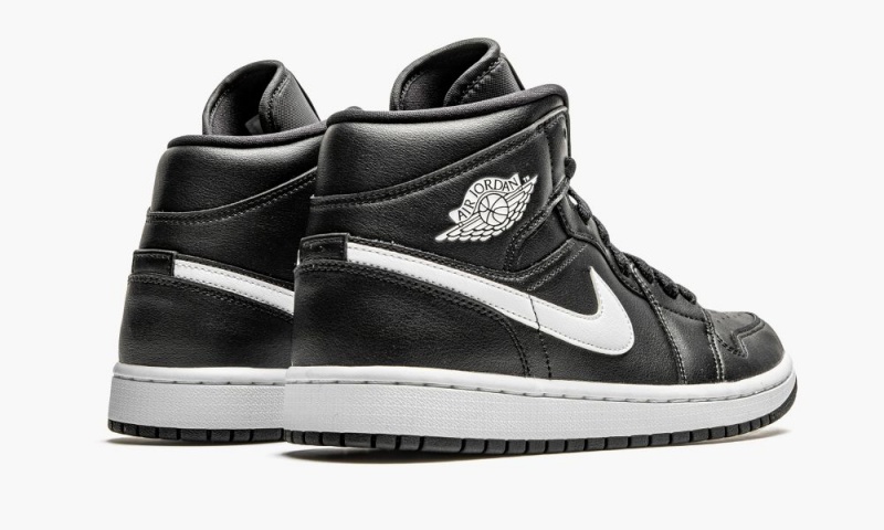 Nike Air Jordan 1 Mid 'Black / White' Schoenen Dames Zwart Wit Nederland | 910342-YEO