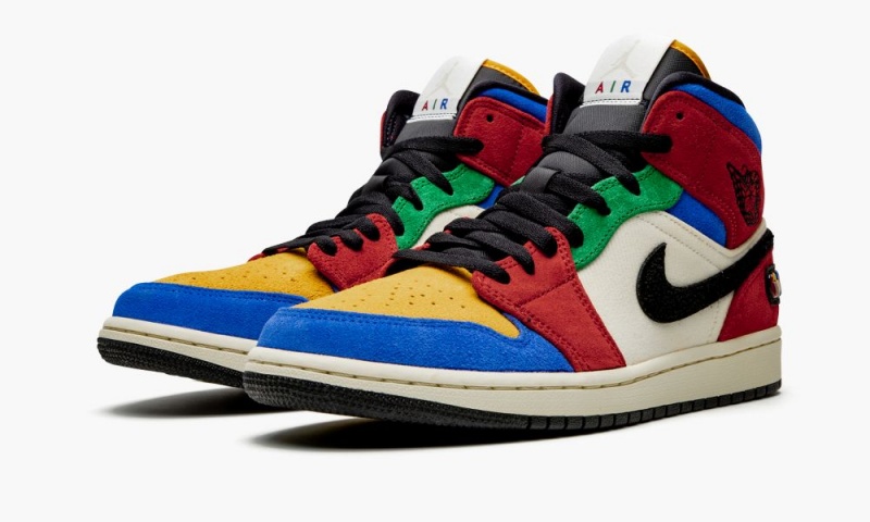 Nike Air Jordan 1 Mid 'Blue The Great - Fearless' Schoenen Heren Gekleurd Nederland | 501269-MAW