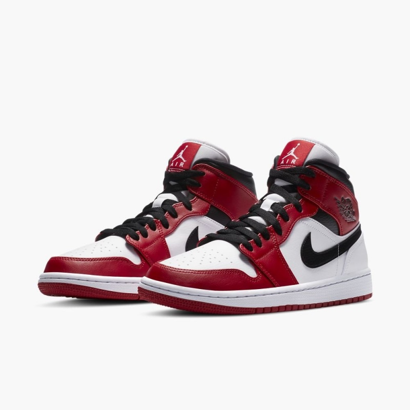 Nike Air Jordan 1 Mid 'Chicago 2020' Schoenen Heren Wit Rood Zwart Nederland | 280135-JSU