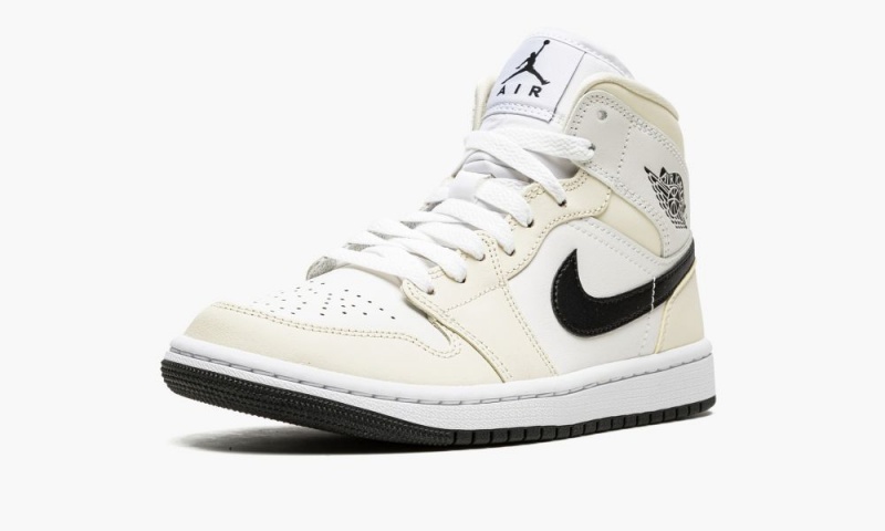 Nike Air Jordan 1 Mid 'Coconut Milk' Schoenen Dames Zwart Wit Nederland | 852094-FUP