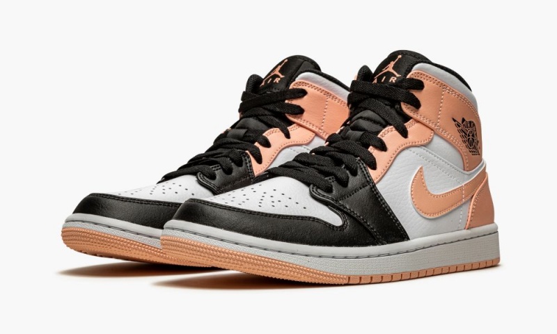 Nike Air Jordan 1 Mid 'Crimson Tint' Schoenen Heren Rood Wit Zwart Nederland | 398641-SJC