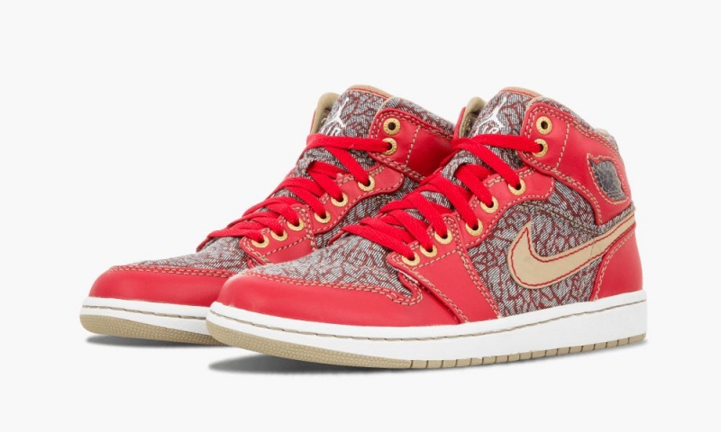 Nike Air Jordan 1 Mid 'Denim Pack' Schoenen Heren Rood Nederland | 953460-JBC