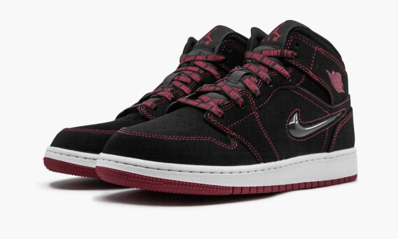 Nike Air Jordan 1 Mid Fearless GS 'Come Fly With Me' Schoenen Kinderen Zwart Rood Wit Nederland | 329405-PSE