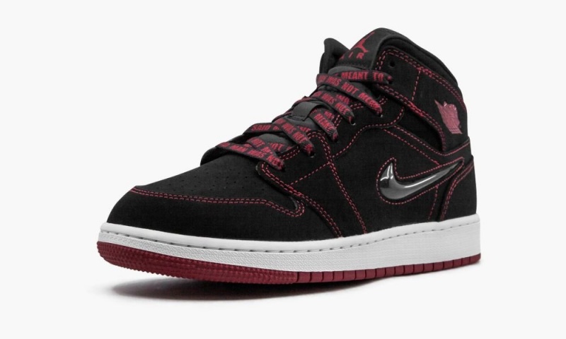 Nike Air Jordan 1 Mid Fearless GS 'Come Fly With Me' Schoenen Kinderen Zwart Rood Wit Nederland | 329405-PSE