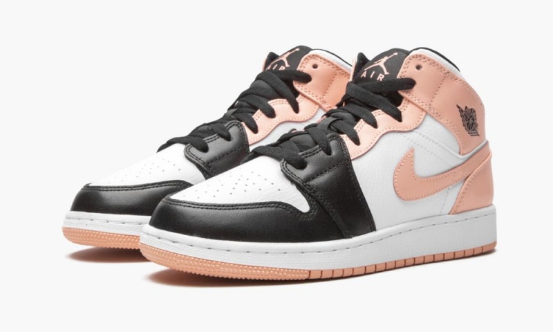 Nike Air Jordan 1 Mid GS 'Arctic Orange' Schoenen Kinderen Wit Oranje Zwart Nederland | 812943-UAR