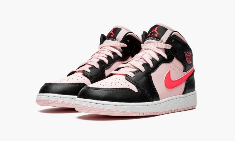 Nike Air Jordan 1 Mid GS 'Atmosphere' Schoenen Kinderen Zwart Nederland | 250691-NIL