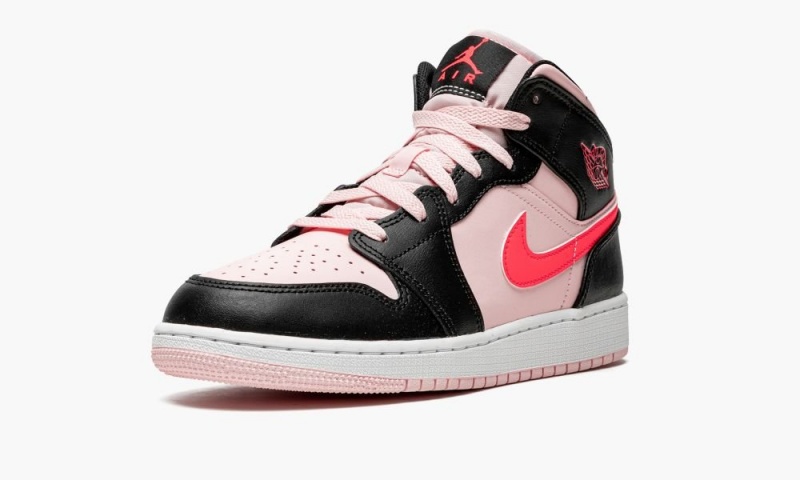 Nike Air Jordan 1 Mid GS 'Atmosphere' Schoenen Kinderen Zwart Nederland | 250691-NIL