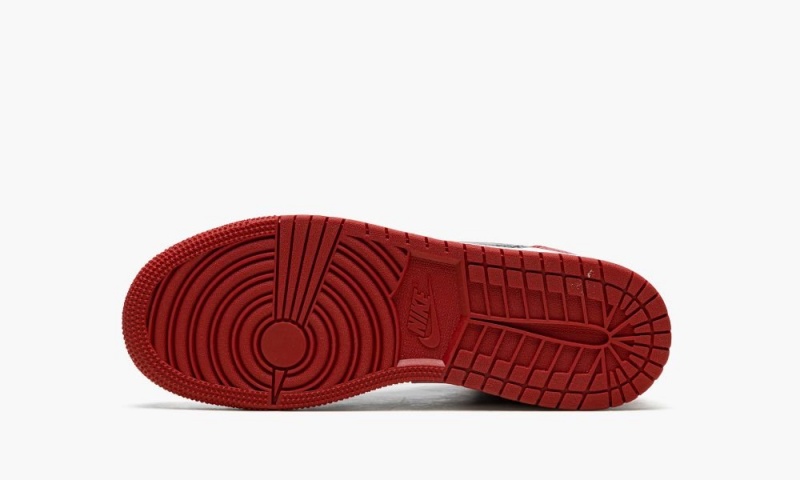 Nike Air Jordan 1 Mid GS 'Bred Text' Schoenen Kinderen Zwart Rood Wit Nederland | 972543-GRL