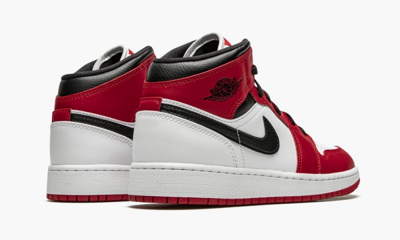 Nike Air Jordan 1 Mid GS 'Chicago 2020' Schoenen Kinderen Wit Rood Zwart Nederland | 365418-GCW