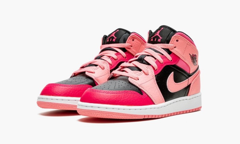 Nike Air Jordan 1 Mid (GS) 'Coral Chalk' Schoenen Kinderen Koraal Nederland | 248930-NXS