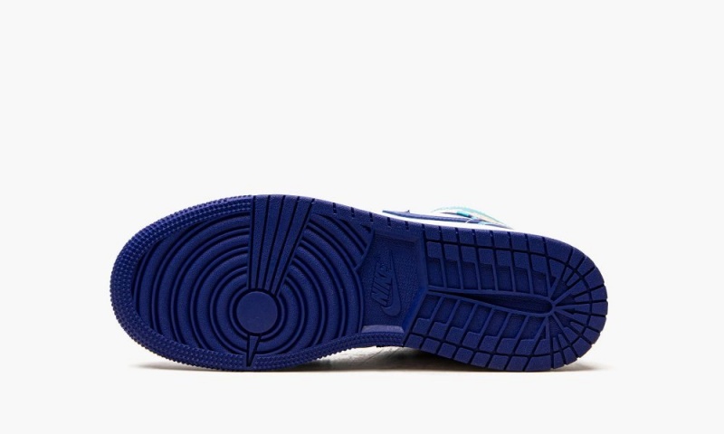 Nike Air Jordan 1 Mid GS 'Geometric Print' Schoenen Kinderen Wit Blauw Nederland | 634071-VDS