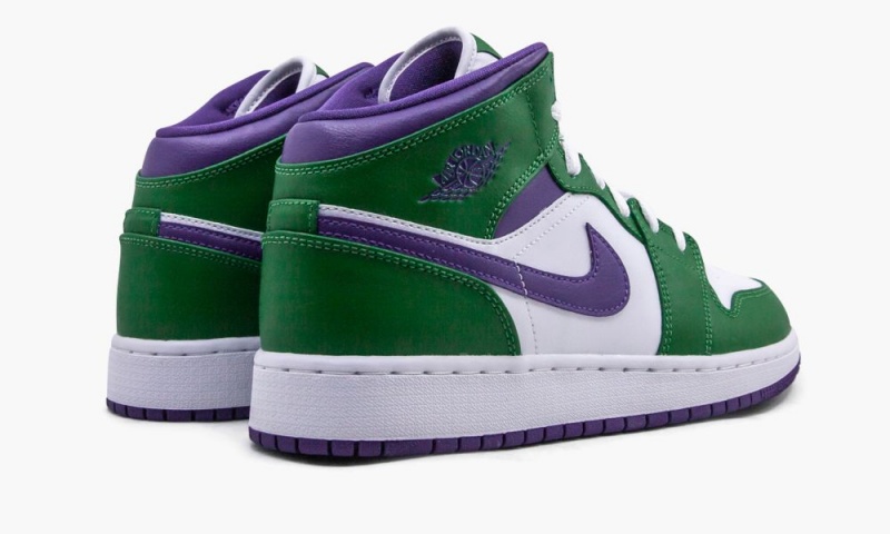 Nike Air Jordan 1 Mid (GS) 'Hulk' Schoenen Kinderen Groen Paars Wit Nederland | 487235-COS