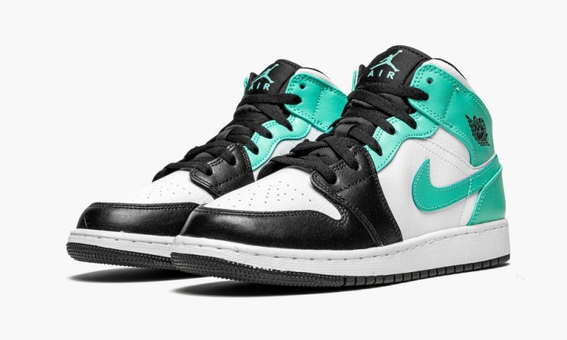 Nike Air Jordan 1 Mid GS 'Igloo - Tropical Twist' Schoenen Kinderen Wit Zwart Nederland | 204165-LDJ