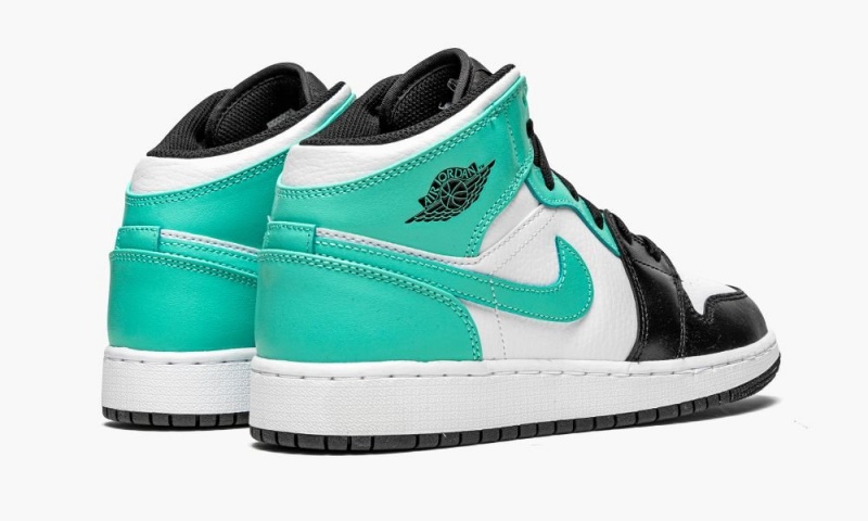 Nike Air Jordan 1 Mid GS 'Igloo - Tropical Twist' Schoenen Kinderen Wit Zwart Nederland | 204165-LDJ