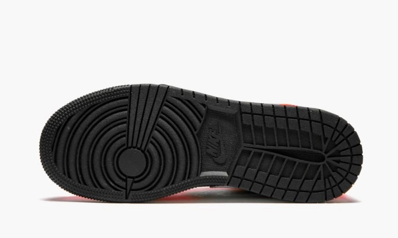 Nike Air Jordan 1 Mid GS 'Infrared' Schoenen Kinderen Zwart Wit Rood Nederland | 763042-KWM