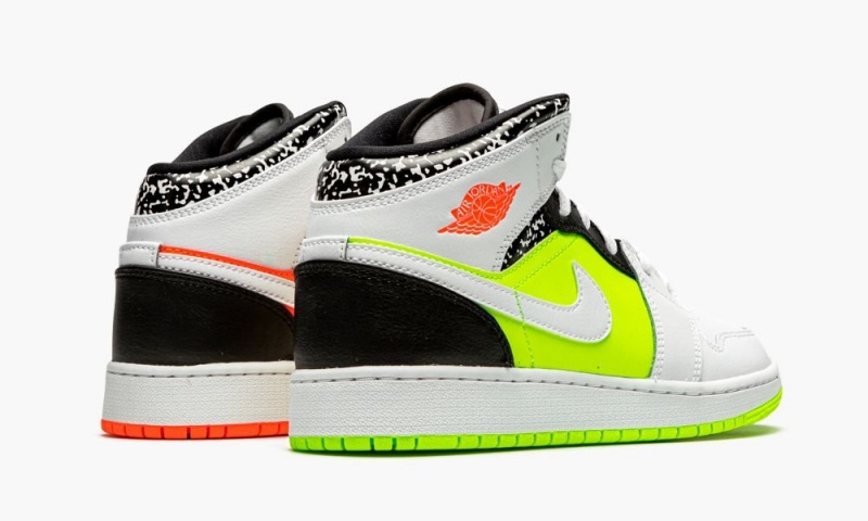 Nike Air Jordan 1 Mid GS 'Notebook' Schoenen Kinderen Rood Wit Zwart Nederland | 732069-OPB