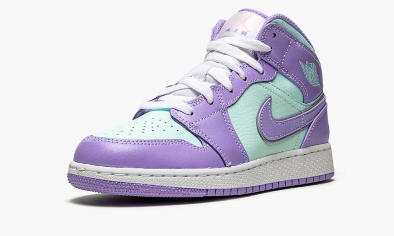 Nike Air Jordan 1 Mid GS 'Purple Pulse / Arctic Punch' Schoenen Kinderen Paars Nederland | 178245-UBP
