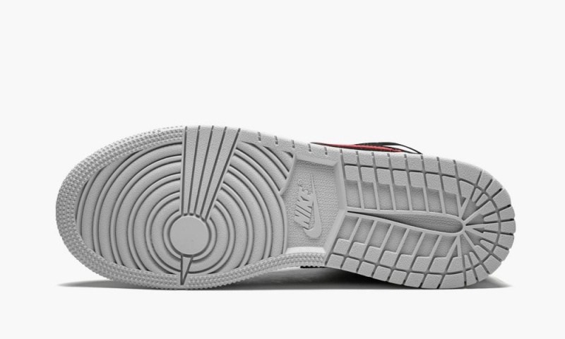 Nike Air Jordan 1 Mid (GS) Schoenen Kinderen Zwart Rood Nederland | 971652-UXH