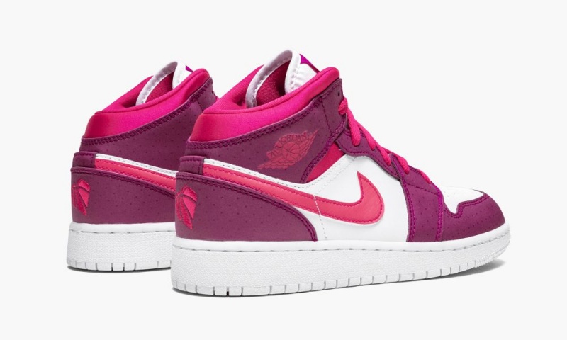 Nike Air Jordan 1 Mid (GS) 'True Berry' Schoenen Kinderen Roze Wit Nederland | 129374-RWV