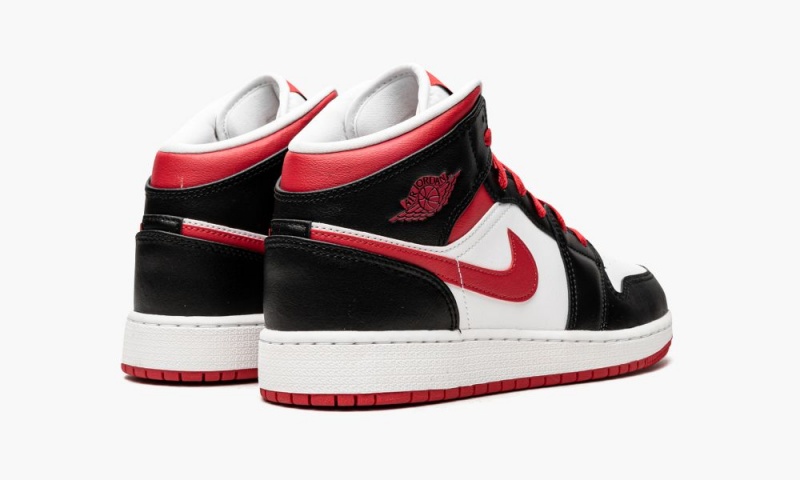 Nike Air Jordan 1 Mid GS 'Very Berry' Schoenen Kinderen Zwart Wit Rood Nederland | 180432-GFL