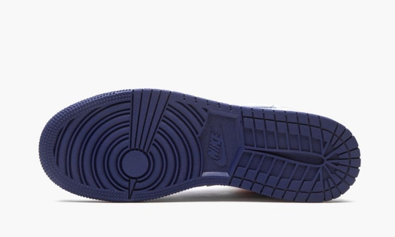 Nike Air Jordan 1 Mid GS 'White Deep Royal Blue' Schoenen Kinderen Wit Oranje Nederland | 928631-VXY