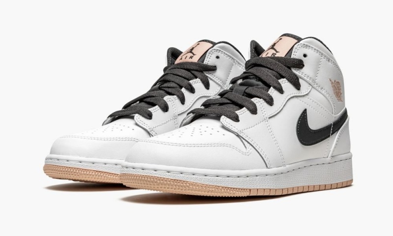 Nike Air Jordan 1 Mid GS 'White / Arctic Orange' Schoenen Kinderen Wit Donkergrijs Oranje Nederland | 268709-HRN