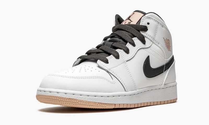 Nike Air Jordan 1 Mid GS 'White / Arctic Orange' Schoenen Kinderen Wit Donkergrijs Oranje Nederland | 268709-HRN