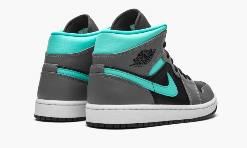 Nike Air Jordan 1 Mid 'Grey/Aqua' Schoenen Heren Groen Grijs Nederland | 352619-SEI