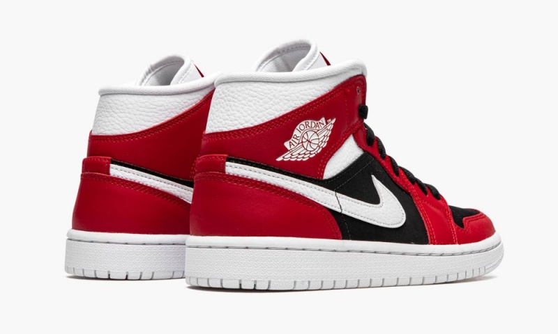 Nike Air Jordan 1 Mid 'Gym Red / Black' Schoenen Dames Rood Wit Zwart Nederland | 048691-HPF