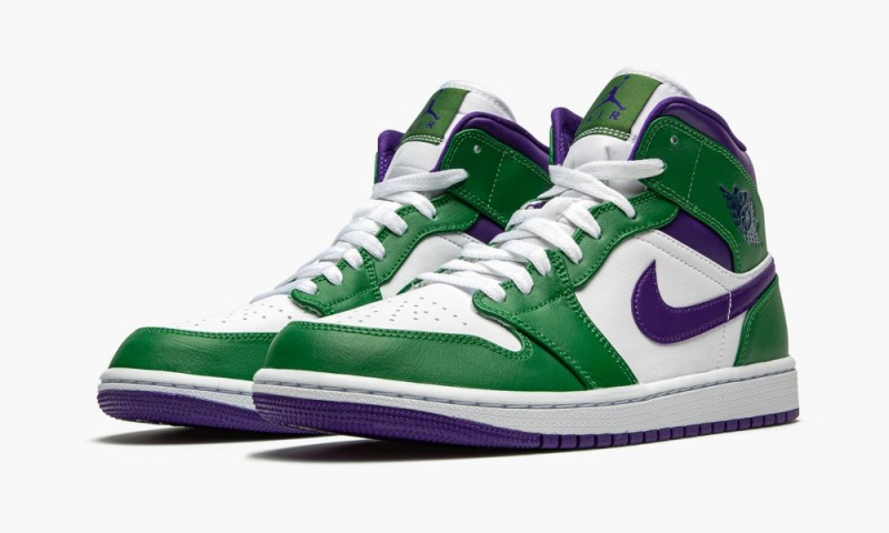 Nike Air Jordan 1 Mid 'Incredible Hulk' Schoenen Heren Groen Paars Wit Nederland | 894175-QXL