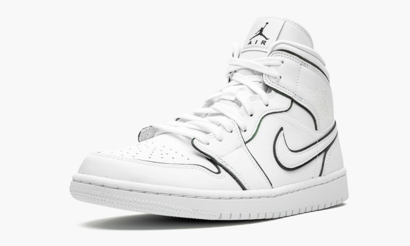 Nike Air Jordan 1 Mid 'Iridescent Outline' Schoenen Dames Wit Nederland | 153428-QBI