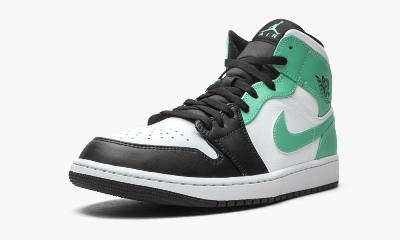 Nike Air Jordan 1 Mid 'Island Green' Schoenen Heren Wit Zwart Groen Nederland | 160528-KUP