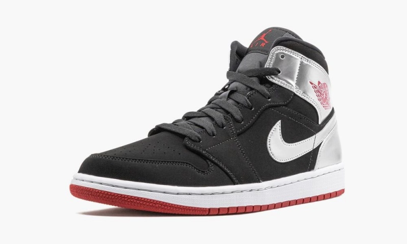 Nike Air Jordan 1 Mid 'Johnny Kilroy' Schoenen Heren Zwart Rood Metal Zilver Nederland | 068351-OLT