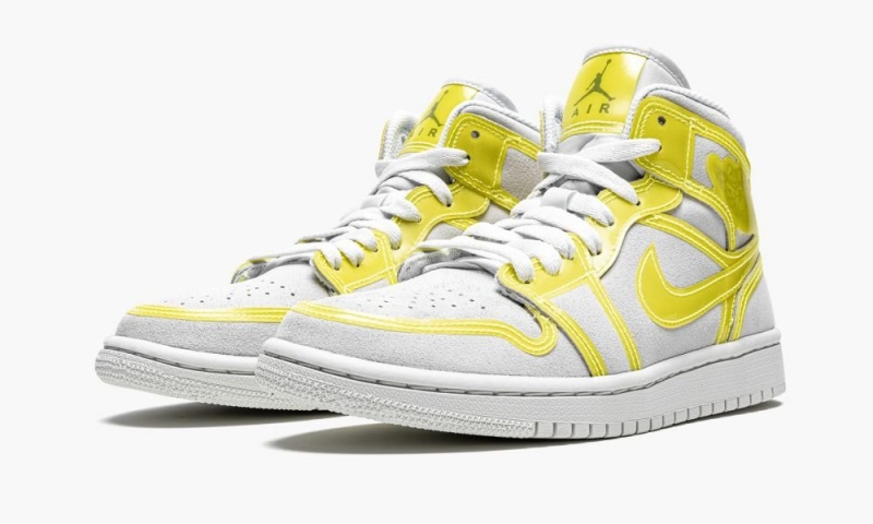 Nike Air Jordan 1 Mid LX 'Opti Yellow' Schoenen Dames Wit Geel Wit Nederland | 134582-JVU