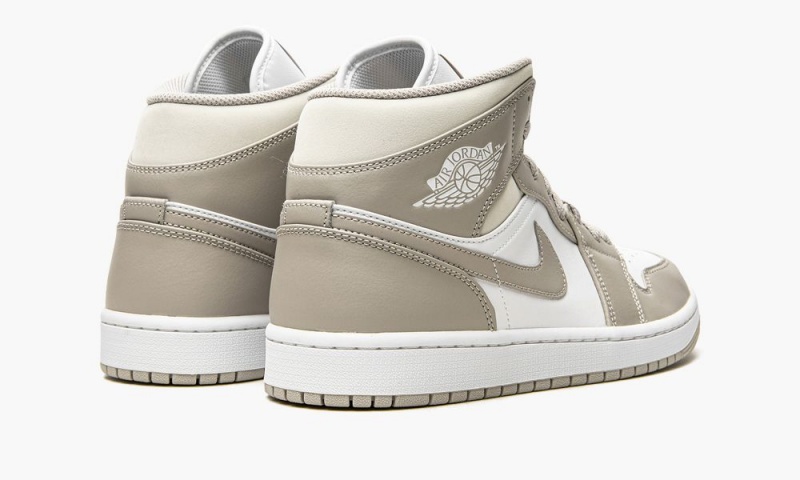 Nike Air Jordan 1 Mid 'Linen' Schoenen Heren Lichtbeige Wit Nederland | 302915-SOB