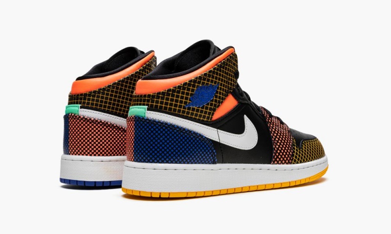Nike Air Jordan 1 Mid MMD (GS) Schoenen Kinderen Zwart Wit Koningsblauw Nederland | 701496-SZM