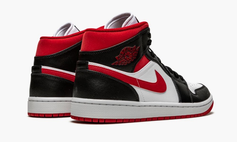 Nike Air Jordan 1 Mid 'Metallic Red' Schoenen Heren Wit Rood Zwart Nederland | 952163-PMY