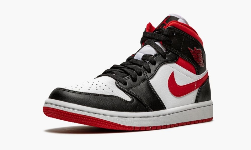 Nike Air Jordan 1 Mid 'Metallic Red' Schoenen Heren Wit Rood Zwart Nederland | 952163-PMY