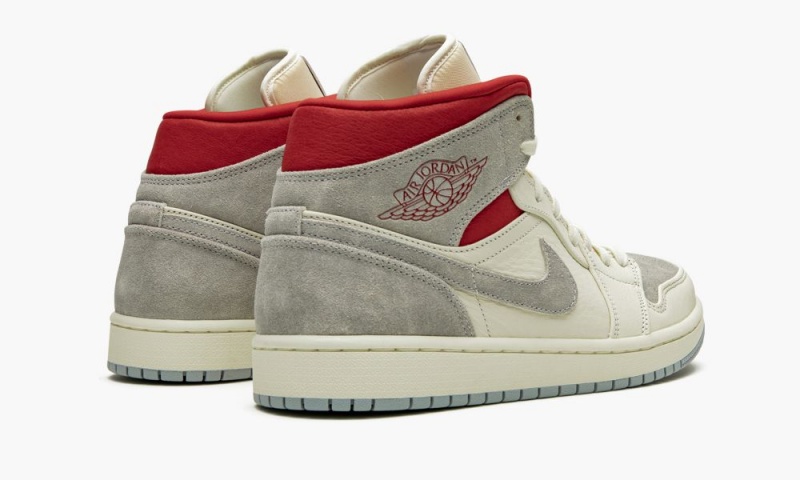 Nike Air Jordan 1 Mid PRM 'Sneakersnstuff 20th anniversary' Schoenen Heren Grijs Rood Wit Nederland | 624753-IFN