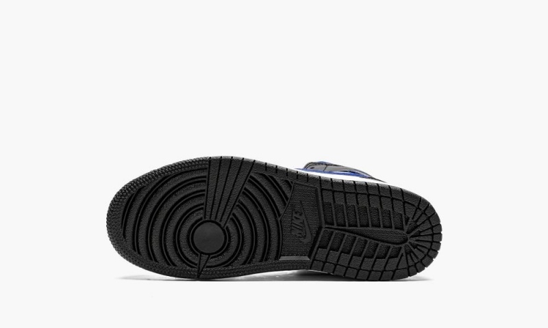 Nike Air Jordan 1 Mid PS 'Black / White/ Racer Blue' Schoenen Kinderen Wit Blauw Zwart Nederland | 960721-CVI