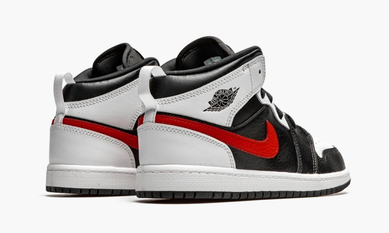 Nike Air Jordan 1 Mid PS 'Chile Red' Schoenen Kinderen Zwart Rood Wit Nederland | 946738-GJU