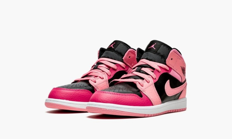 Nike Air Jordan 1 Mid PS 'Coral Chalk' Schoenen Kinderen Koraal Roze Zwart Nederland | 475623-SHC