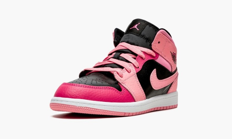 Nike Air Jordan 1 Mid PS 'Coral Chalk' Schoenen Kinderen Koraal Roze Zwart Nederland | 475623-SHC