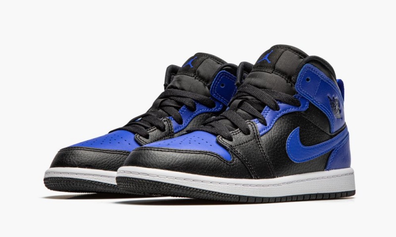 Nike Air Jordan 1 Mid PS 'Hyper Royal / Black' Schoenen Kinderen Zwart Koningsblauw Wit Nederland | 017659-UWT