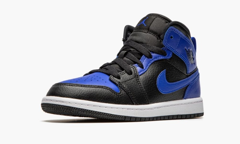 Nike Air Jordan 1 Mid PS 'Hyper Royal / Black' Schoenen Kinderen Zwart Koningsblauw Wit Nederland | 017659-UWT