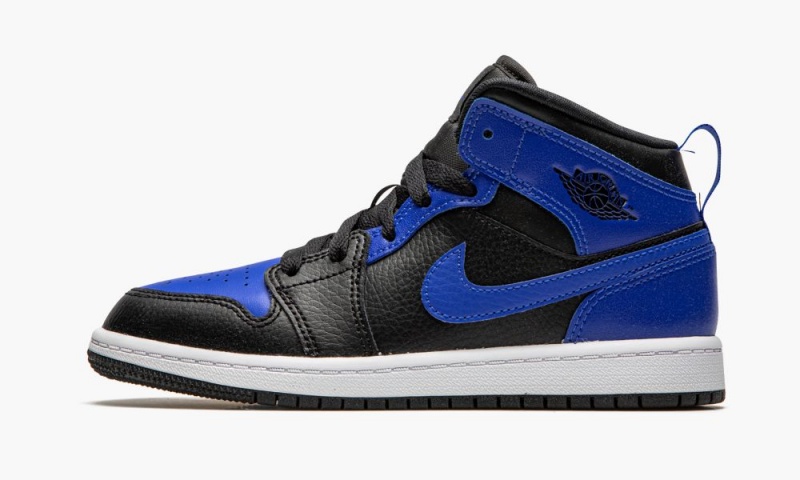 Nike Air Jordan 1 Mid PS \'Hyper Royal / Black\' Schoenen Kinderen Zwart Koningsblauw Wit Nederland | 017659-UWT