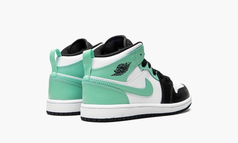 Nike Air Jordan 1 Mid (PS) Schoenen Kinderen Wit Zwart Groen Nederland | 486031-ANL