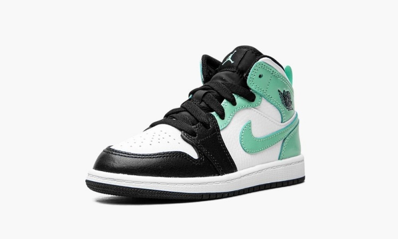 Nike Air Jordan 1 Mid (PS) Schoenen Kinderen Wit Zwart Groen Nederland | 486031-ANL
