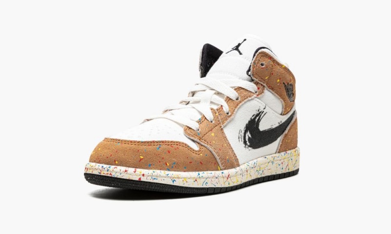 Nike Air Jordan 1 Mid PS Schoenen Kinderen Zwart Rood Nederland | 630584-UIP